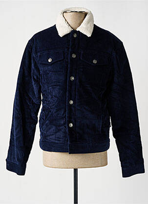 Veste casual finition intérieure fourrure synthétique bleu LEE COOPER homme