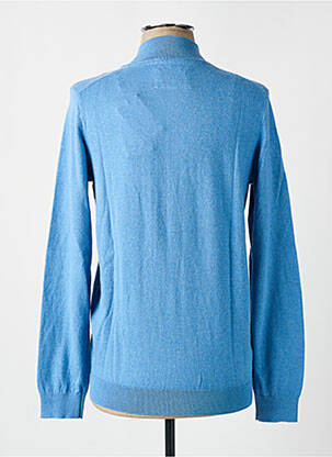 Gilet manches longues tissage chiné bleu CAMBRIDGE homme