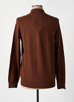 Gilet manches longues tissage chiné marron CAMBRIDGE homme