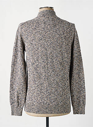 Pull tissage chiné manches longues beige CAMBRIDGE homme