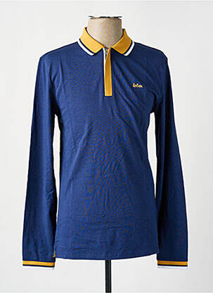 Polo manches longues manches longues bleu LEE COOPER homme