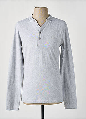 T-shirt tissage chiné manches longues gris LEE COOPER homme