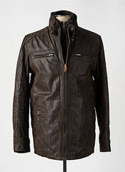 Veste en cuir marron TIBET pour homme seconde vue