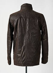 Veste en cuir marron TIBET pour homme seconde vue