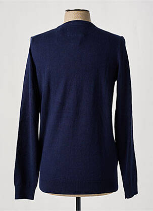 Pull col v manches longues bleu CAMBRIDGE homme