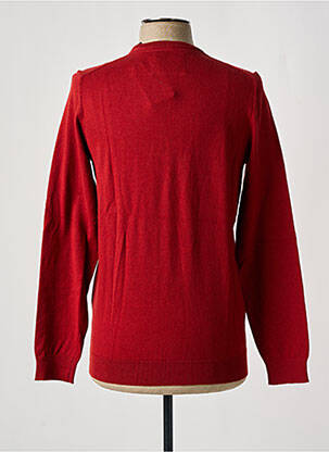 Pull col v manches longues rouge CAMBRIDGE homme
