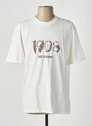 T-shirt broderie manches courtes blanc LEE COOPER homme