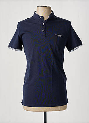Polo tissage jersey manches courtes bleu CAMBRIDGE homme