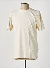 T-shirt coupe droite manches courtes beige SELECTED homme