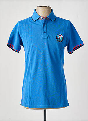 Polo coupe droite manches courtes bleu CAMBRIDGE homme