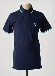 Polo coupe droite manches courtes bleu CAMBRIDGE homme