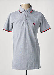 Polo coupe droite manches courtes gris CAMBRIDGE homme