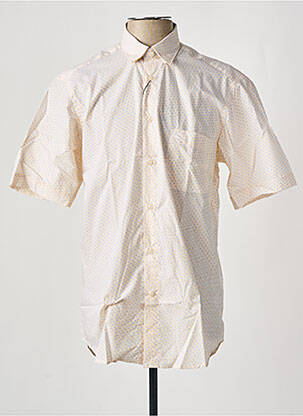 Chemise manches courtes imprimé fantaisie jaune BANDE ORIGINALE homme