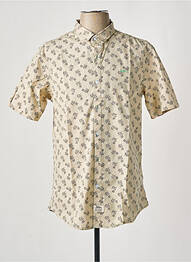 Chemise manches courtes imprimé fantaisie beige LEE COOPER homme