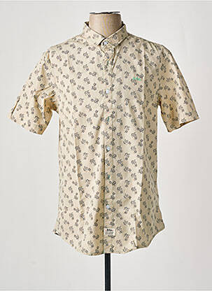 Chemise manches courtes imprimé fantaisie beige LEE COOPER homme