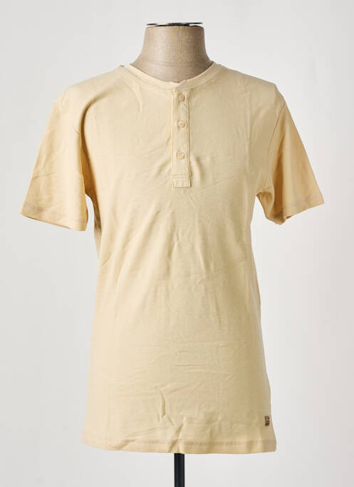 Polo beige LEE COOPER pour homme