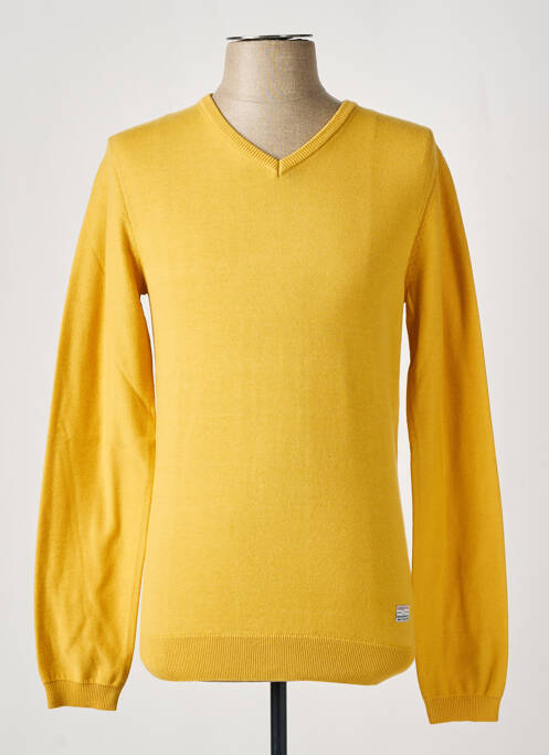Pull col v manches longues jaune LEE COOPER homme