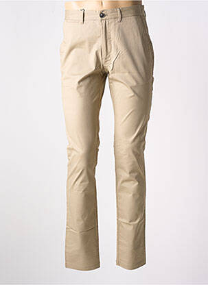 Pantalon chino tissage popeline taille normale beige CAMBRIDGE homme