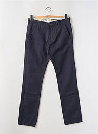 Pantalon chino fermeture zippée sous rabat boutonné taille basse bleu SELECTED homme