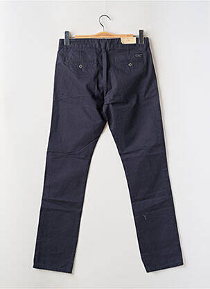Pantalon chino fermeture zippée sous rabat boutonné taille basse bleu SELECTED homme