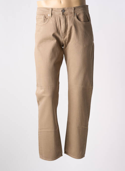 Jeans coupe droite stretch taille normale marron SELECTED homme