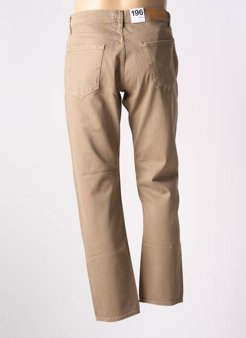 Jeans coupe droite stretch taille normale marron SELECTED homme