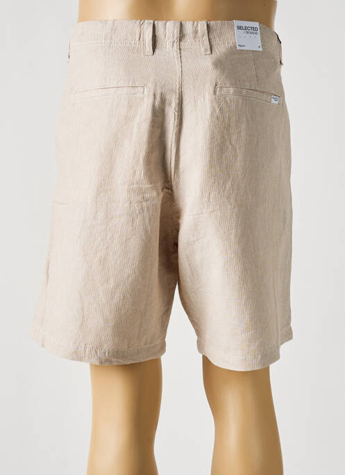 Bermuda beige SELECTED pour homme