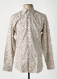 Chemise manches longues imprimé fantaisie beige SELECTED homme
