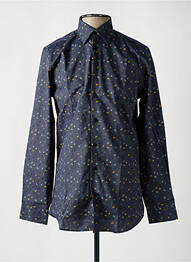 Chemise manches longues imprimé fantaisie bleu SELECTED homme