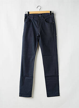Pantalon slim fermeture zippée sous rabat boutonné bleu CAMBRIDGE homme