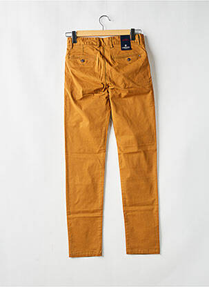 Pantalon slim fermeture zippée sous rabat boutonné marron CAMBRIDGE homme