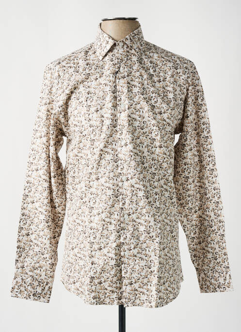 Chemise manches longues beige SELECTED pour homme