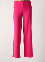 Pantalon droit taille élastique rose MULTIPLES femme