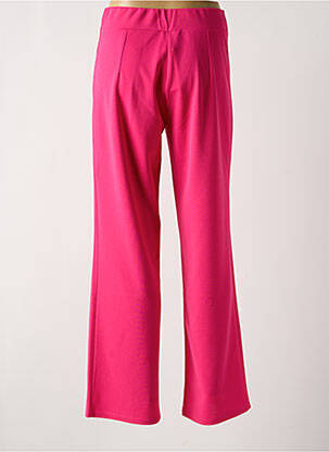 Pantalon droit taille élastique rose MULTIPLES femme