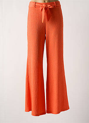 Pantalon flare taille élastique orange MULTIPLES femme