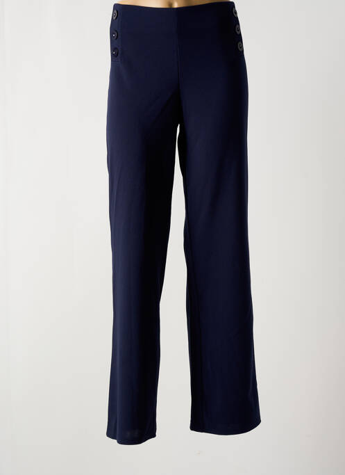 Pantalon droit bleu MULTIPLES pour femme