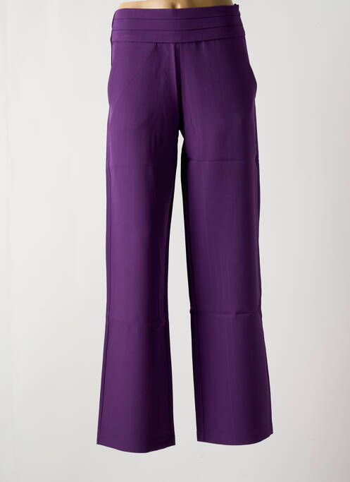 Pantalon droit violet MULTIPLES pour femme