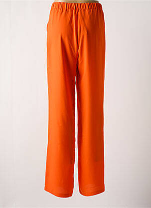 Pantalon droit taille élastique orange MULTIPLES femme