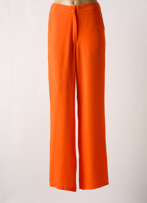 Pantalon droit orange MULTIPLES pour femme