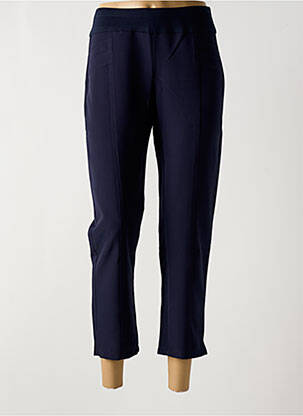 Pantalon 7/8 taille élastique bleu MULTIPLES femme