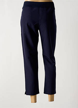 Pantalon 7/8 taille élastique bleu MULTIPLES femme