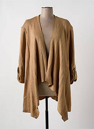 Gilet manches longues stretch beige MULTIPLES femme