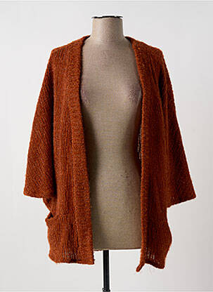 Gilet manches longues manches 3/4 marron MULTIPLES femme