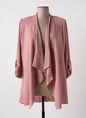 Gilet manches longues rose MULTIPLES pour femme seconde vue