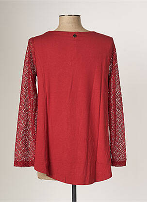Top stretch manches longues rouge MALOKA femme