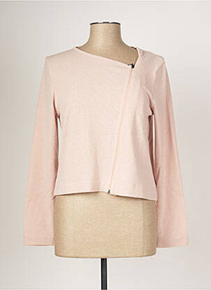 Gilet manches longues rose MALOKA pour femme