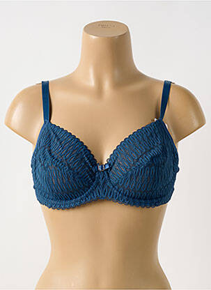 Soutien-gorge effet matière satinée haut soutien-gorge emboitant bleu TRIUMPH femme