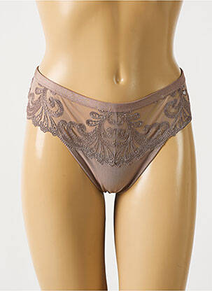 Tanga effet matière satinée beige CONTURELLE femme