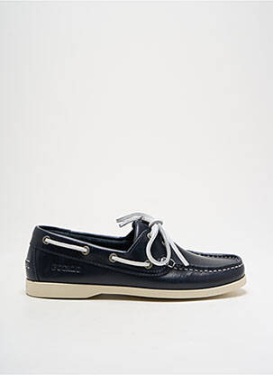 Chaussures bâteau tissage satiné talon plat jusqu'à 3cm bleu BOTALO femme