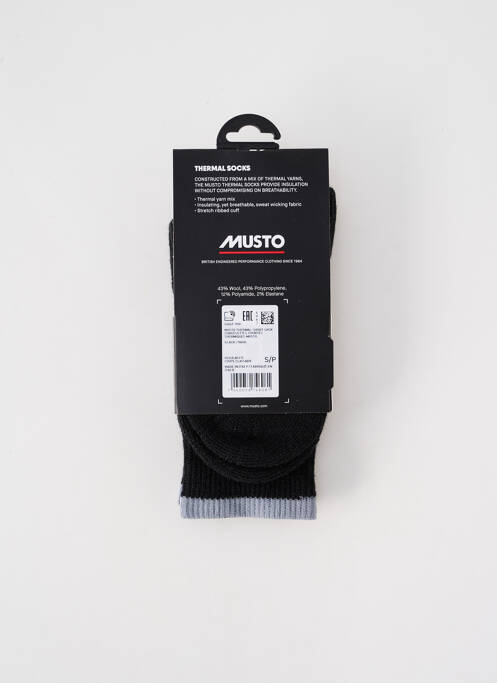 Chaussettes noir MUSTO pour homme
